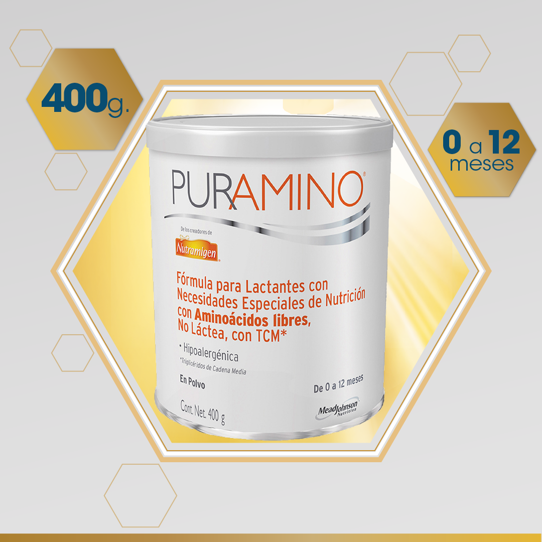 Puramino, para bebés de 0 a 12 meses, Lata de 400 grs