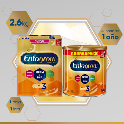 Enfagrow Premium Etapa 3, Pack 2,6 Kgs.