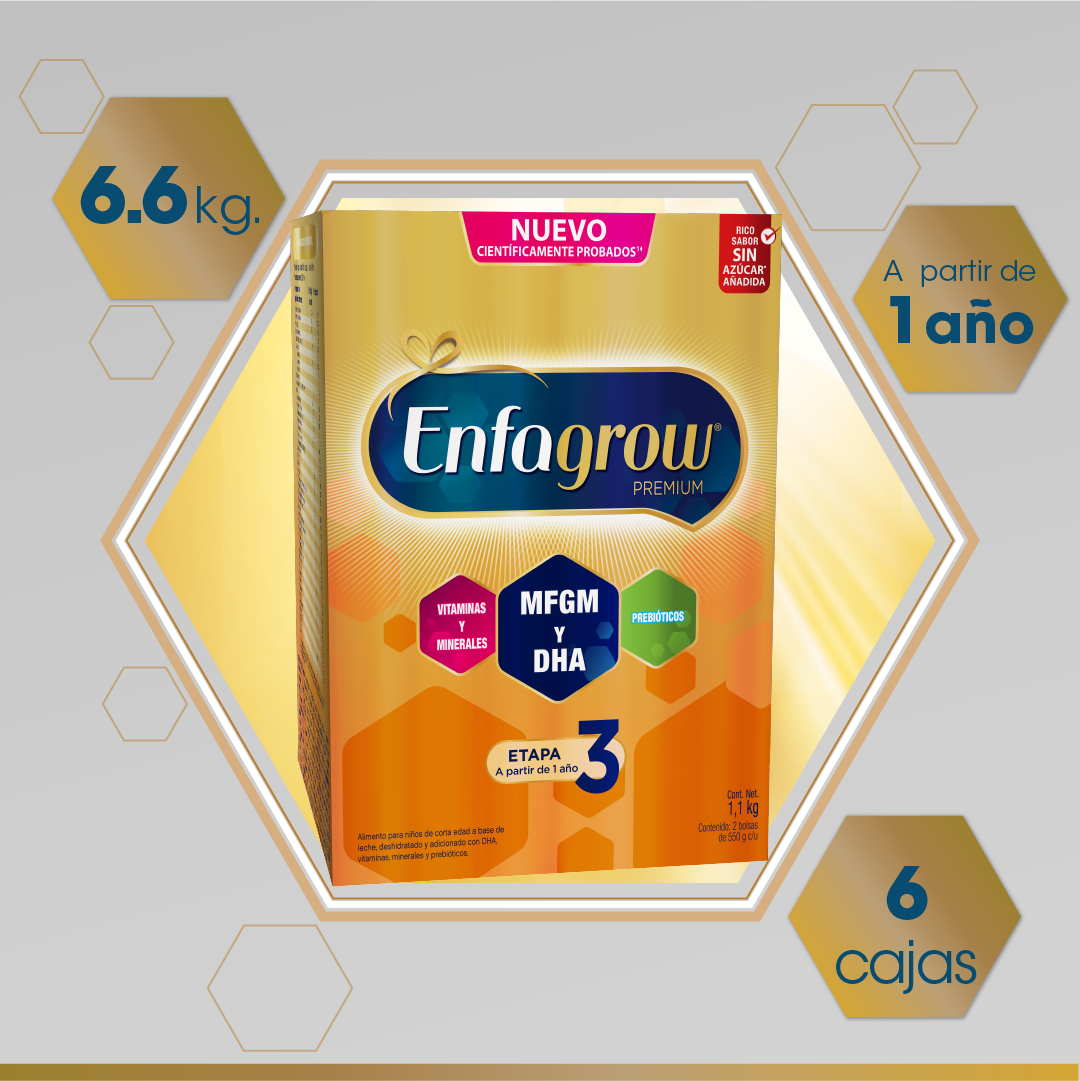 Enfagrow Premium Etapa 3, Pack de 6,6 Kgs