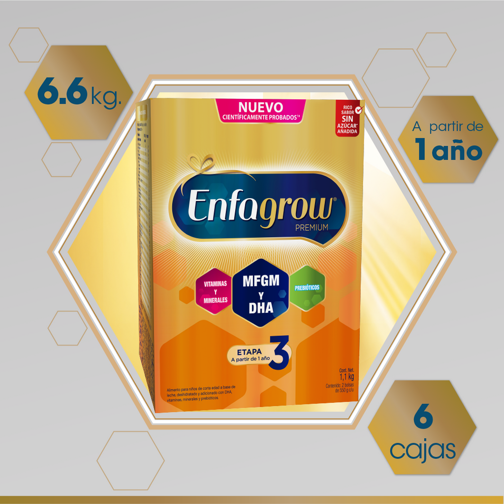 Enfagrow Premium Etapa 3, Pack de 6,6 Kgs