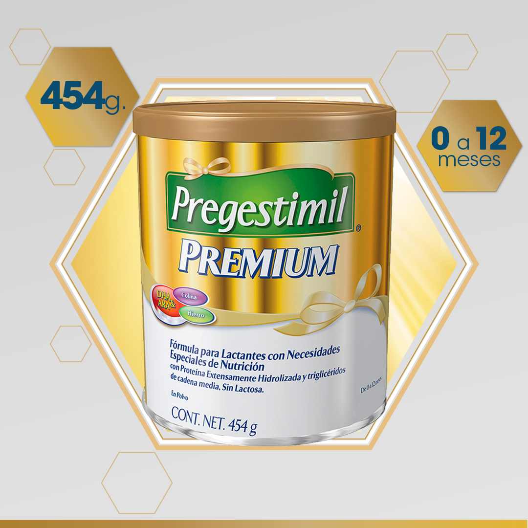 Pregestimil Premium, para bebés de 0 a 12 meses, Lata de 454g